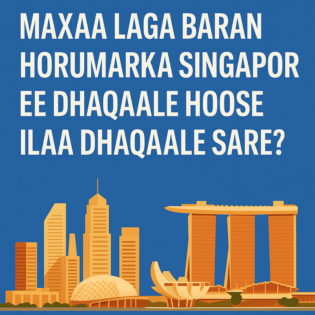 Tubta Isbeddelka: Maxaa Laga Baran Karaa Horumarka Singapore Ee Dhaqaale Hoose Ilaa Dhaqaale Sare?